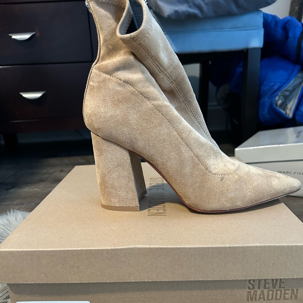 Tan booties
